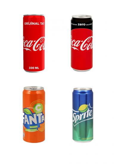 COLA, FANTA, SPRITE, ZERO 330 ML*24 TIN